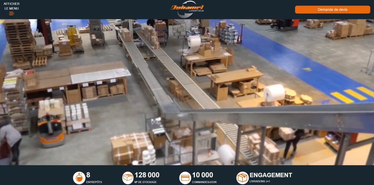 Visuel accueil Site Duhamel Logistique